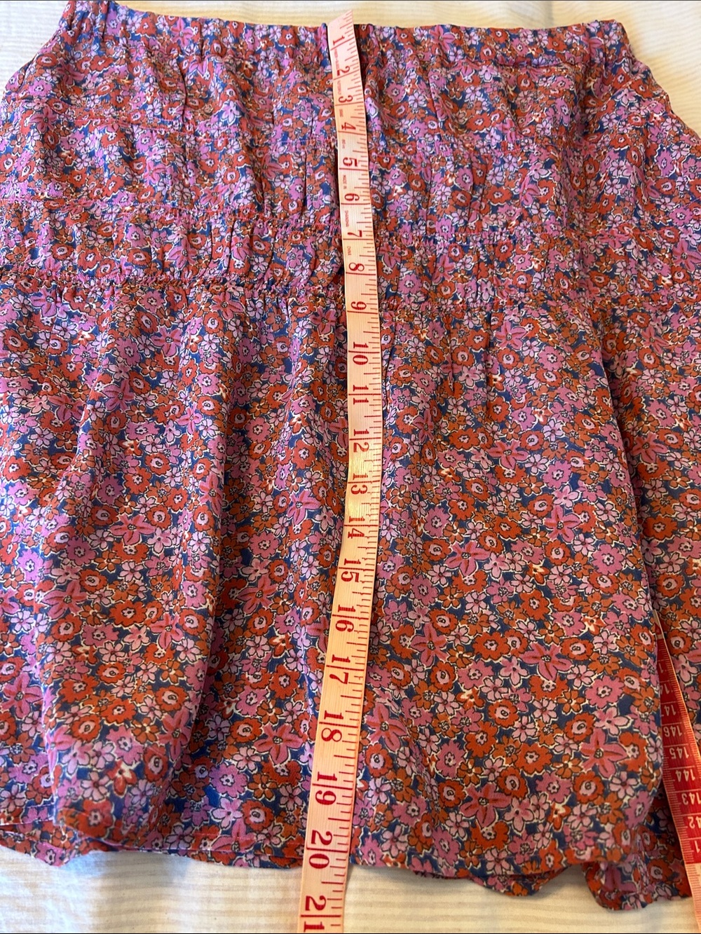 Sanctuary Pink Floral Tiered Mini Skirt - Picture 3 of 3